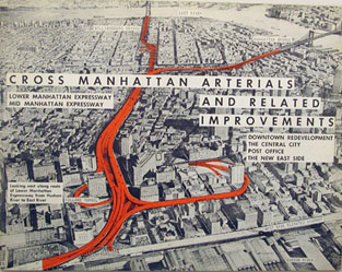 Proposed expressway in lower Manhattan