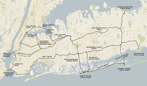 Map of New York Highways Robert Moses worked on