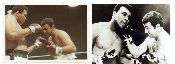 Rocky Marciano in a fantasy Superfight against Muhammed Ali