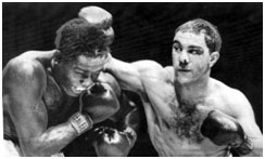 Rocky Marciano fighting Ezzard Charles