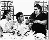 Rocky Marciano with Barbara Cousins and his mother