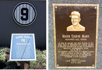 Roger Maris retired number at yankee stadiumn