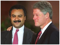 Ron Brown with Bill Clinton