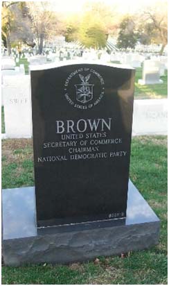 Ron Brown's grave at Arlington National Cemetery