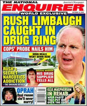 Rush Limbaugh on the cover of National Enquirer