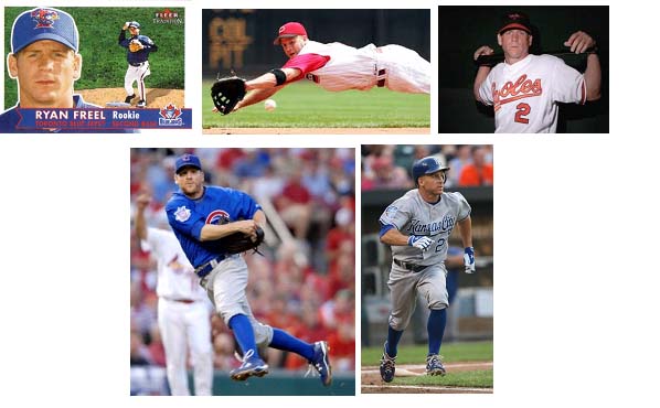 Ryan Freel playijng for his various baseball teams