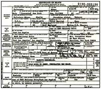 Sal Mineo death certificate