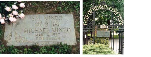 Sal Mineo head stone and cemetary