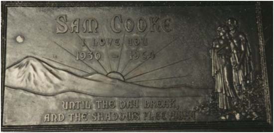 Sam Cooke headstone at Forest lawn Memorial Park Cemetery in Glendale, California
