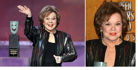 Shirley Temple accepting the Screen Actors Guild Lifetime achievement award in 2005