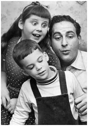 Sid Caesar with daughter and son