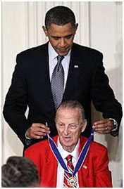 Stan Musial with President Obama, 2011