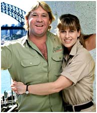 Steve Irwin with wife Terri Raines