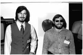 Steve Jobs with Steve Wozniak