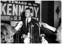 Ted Kennedy campaigning for US Senate, 1962