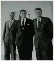 Ted Kennedy with his brothers after being elected to the US Senate