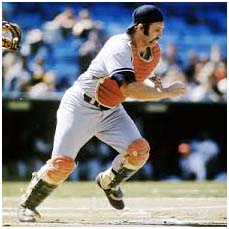 Thurman Munson Catching For Yankees