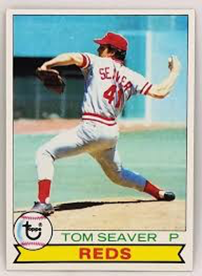 Tom Seaver pitching for the Reds