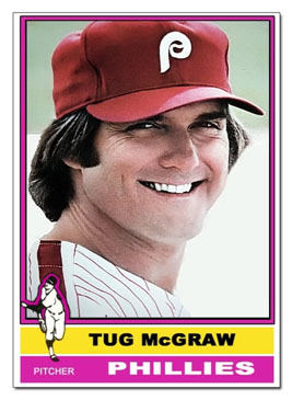 Tug McGraw Phillies baseball card