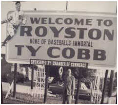 Royston Ty Cobb sign