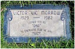 Vic morrow's head stone
