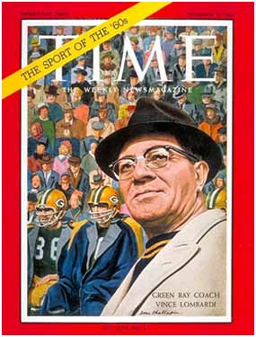 Vince Lombardi on the cover of Time magazine