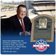 Walter o'Malley baseball hall of fame plaque