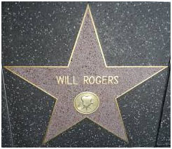 Will Rogers star on hollywood walk of fame