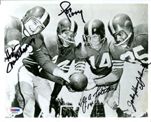 Y.A. Tittle with 49er's backfield