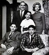 Yogi Berra with his wife and kids