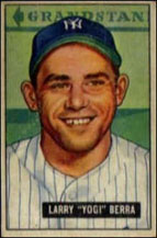 Yogi Berra, one of his first baseball cards