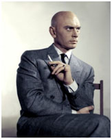 Yul Brynner smoking