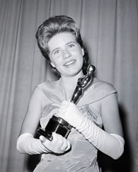 Patty Duke with her academy award